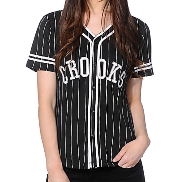 Crooks & Castles Tops - Crooks & Castles Mesh Baseball Jersey